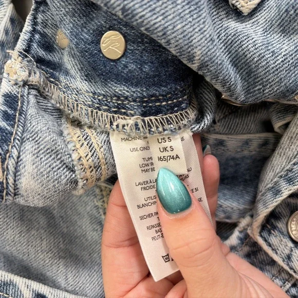 Free People We The Free Ziggy Denim Overall Straight Leg Bibs Women’s Size Small - Picture 12 of 16